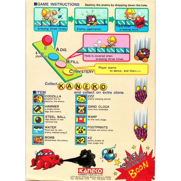 The Berlin Wall Arcade FLYER Original Retro Video Game Artwork 1991 Vintage - Picture 2 of 2